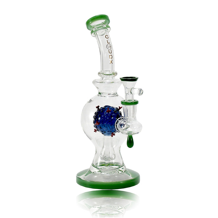 10” Corona Perc Waterpipe- Cali Cloudx
