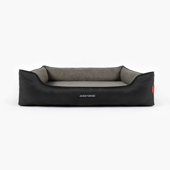 EzyDog 2-in-1 Ortho Smart Dog Bed tilted front view showing bolster sides