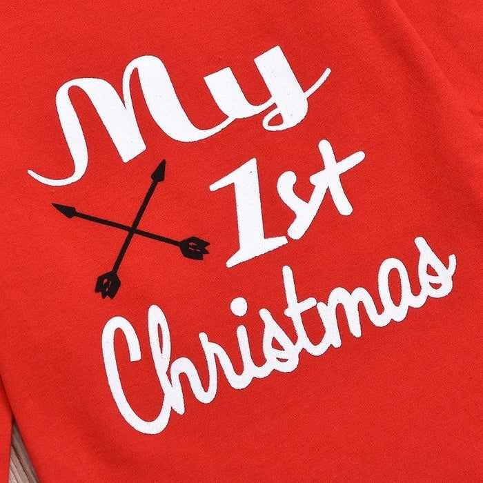 3-Piece Baby "My 1st Christmas" Onesie Matching Set