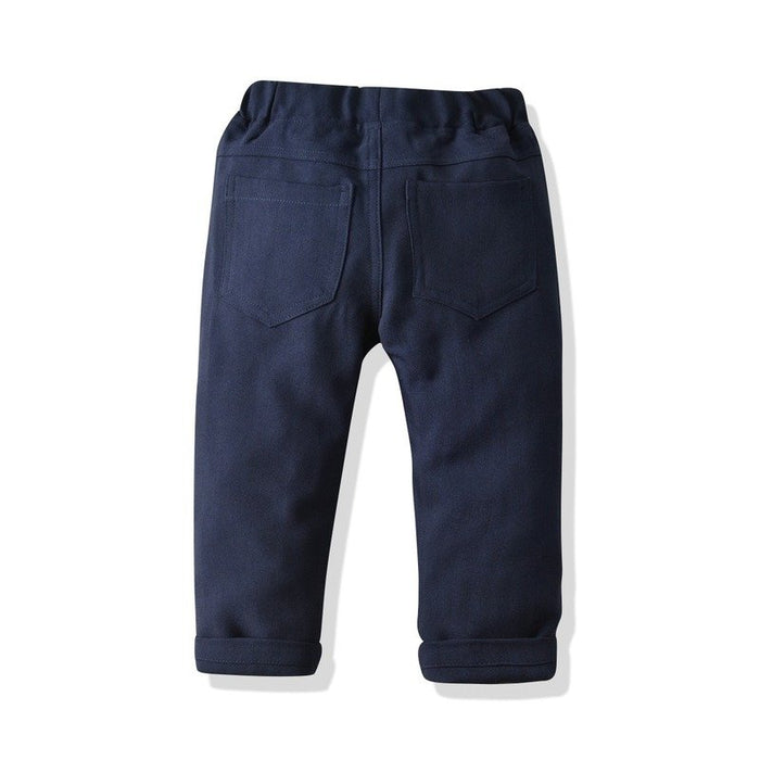 4-Piece Boy Classic Navy Gentleman Suit (3 Colors)