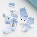 5-Pack Cartoon Bunny Socks (5 Colors)