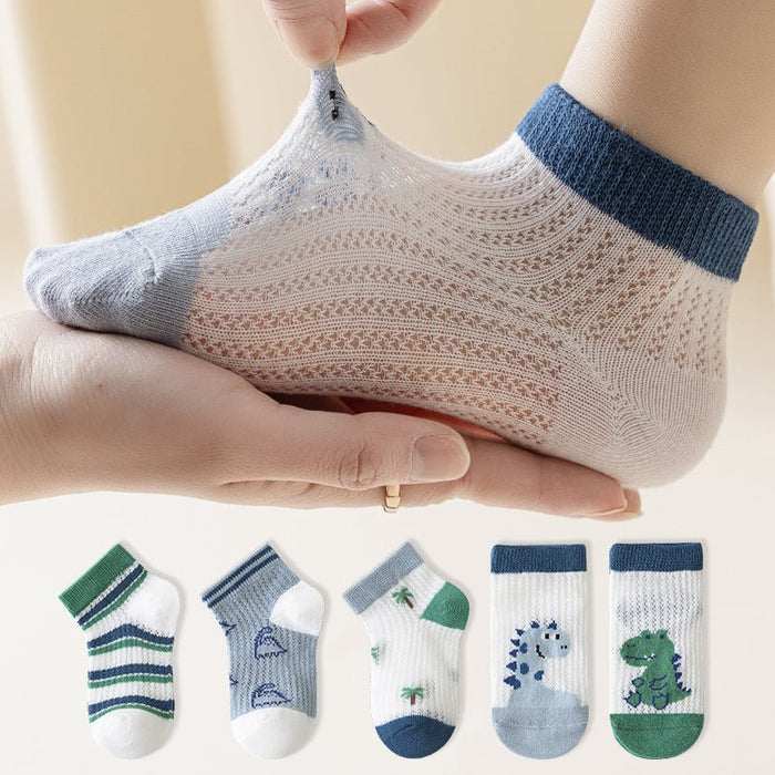 5-Pack Cartoon Patterns Cotton Socks (4 Designs)