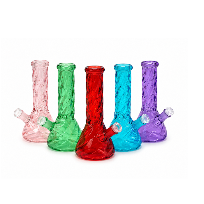 6" Color Twisted Beaker Waterpipe