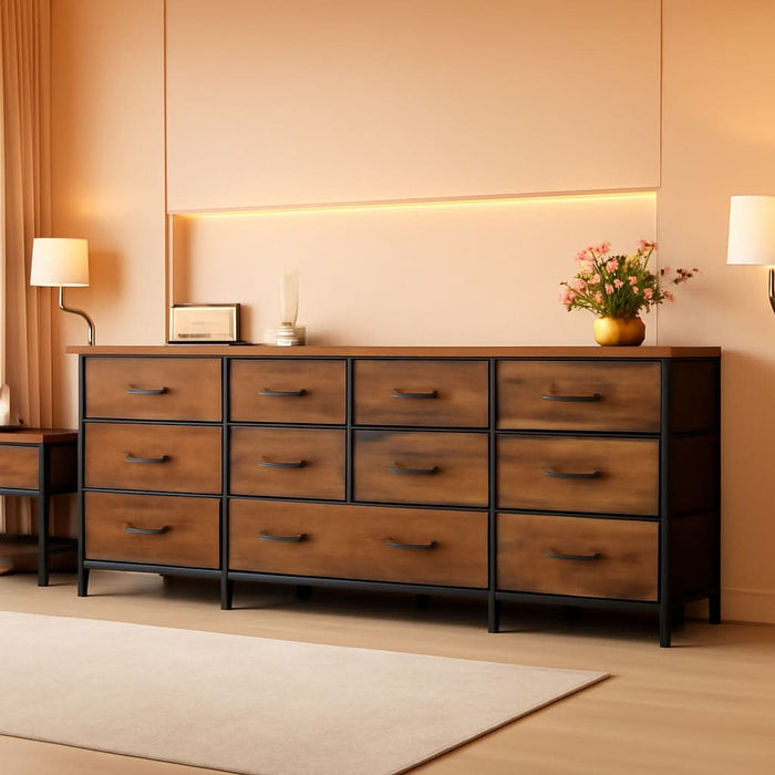 70 Inch Dresser TV Entertainment Center With Drawers-0