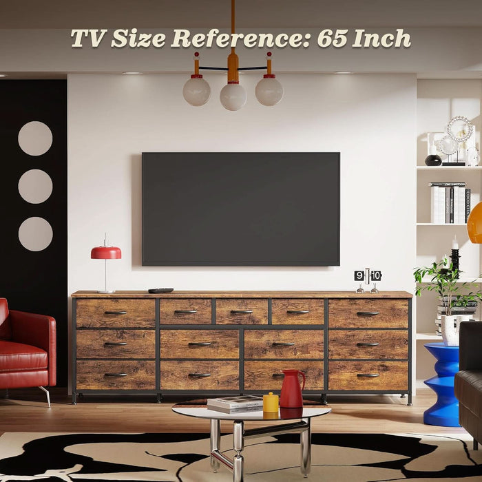 70 Inch Dresser TV Entertainment Center With Drawers-1