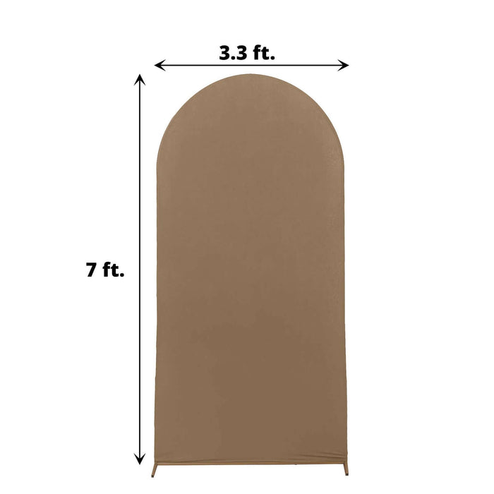 Brown fabric backdrop measuring 3.3 ft by 7 ft for photography use.