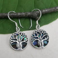 Abalone Tree of Life Earrings