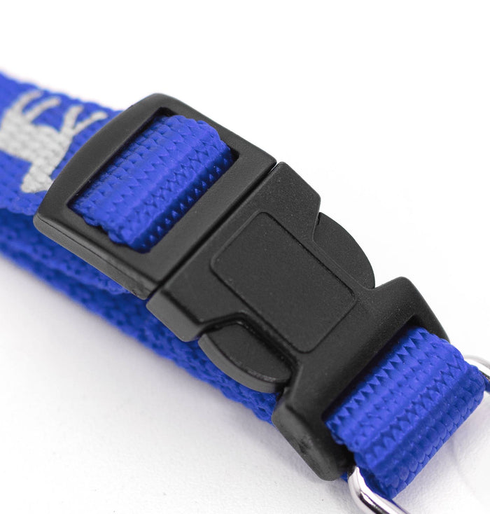 Adjustable Dog Collar with a Reflective Hound Print