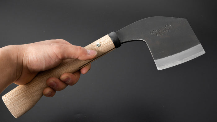 Ajikataya Kubimagari Hatchet Oak Handle (Double Bevel) - HITOHIRA