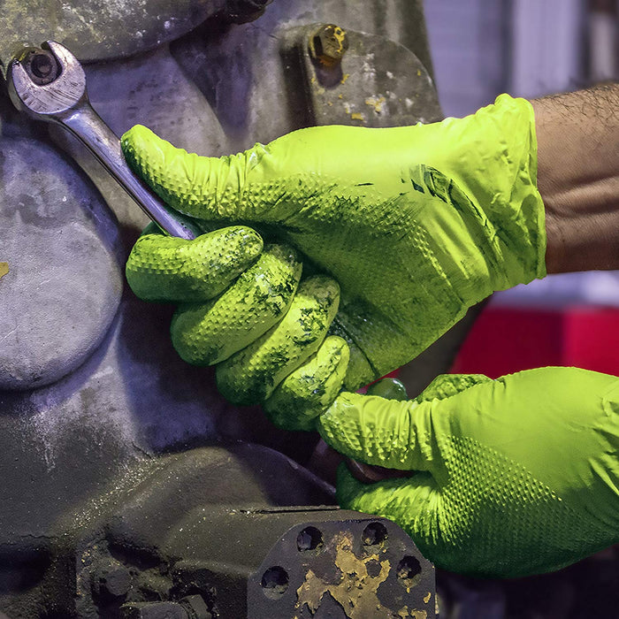 AMMEX® Gloveworks® HD Green Nitrile Powder Free Industrial Gloves - NYDIRECT