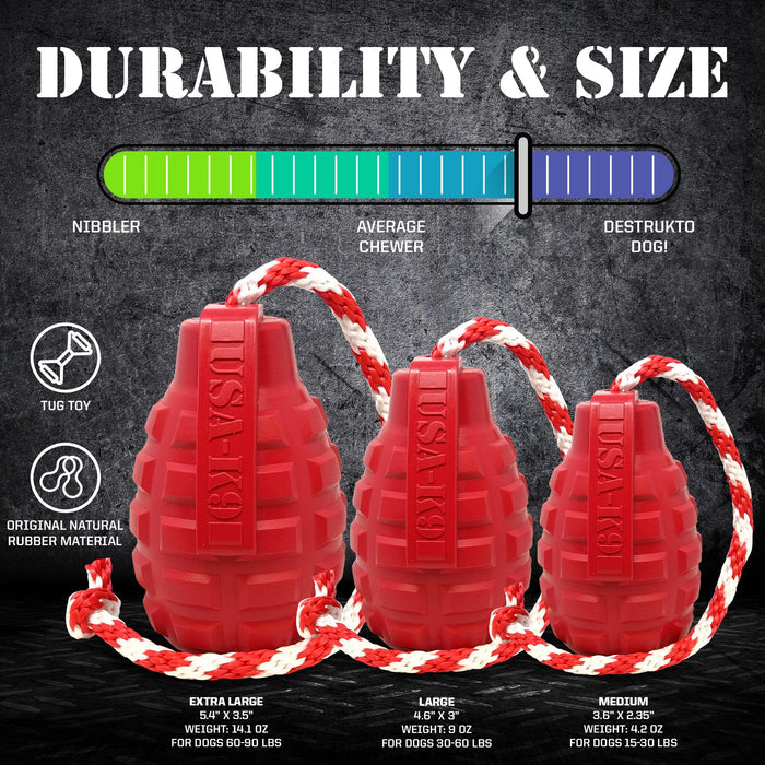 Army Green Grenade Rope Reward Toy