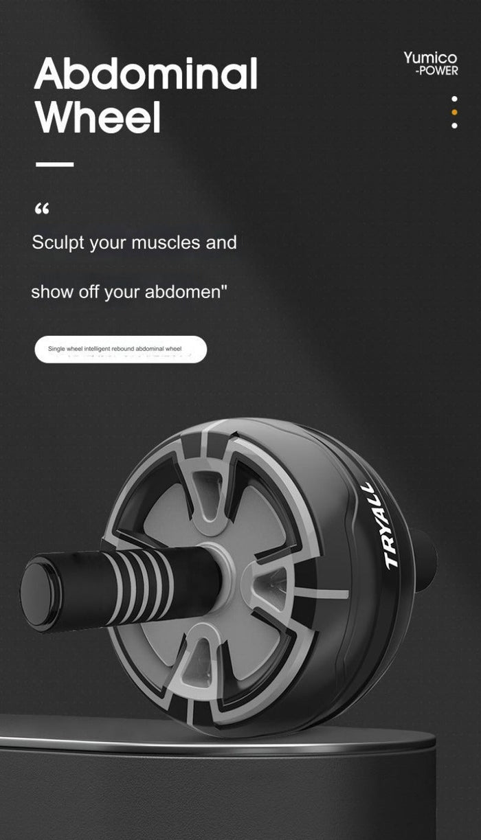 Automatic Rebound Ab Wheel – Home Fitness Equipment with Kneeling Pad