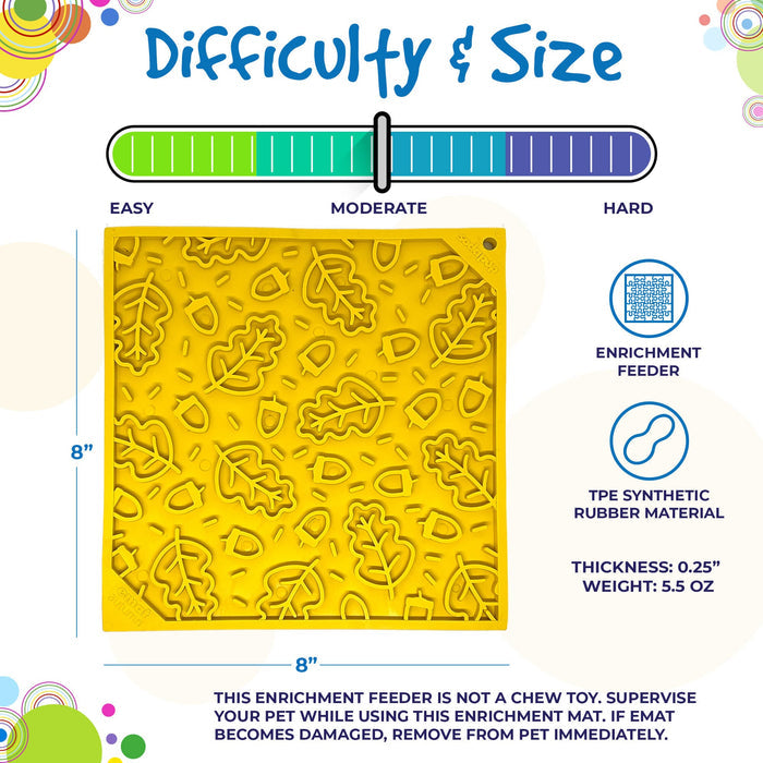 Autumn Leaf Yellow Lick Mat