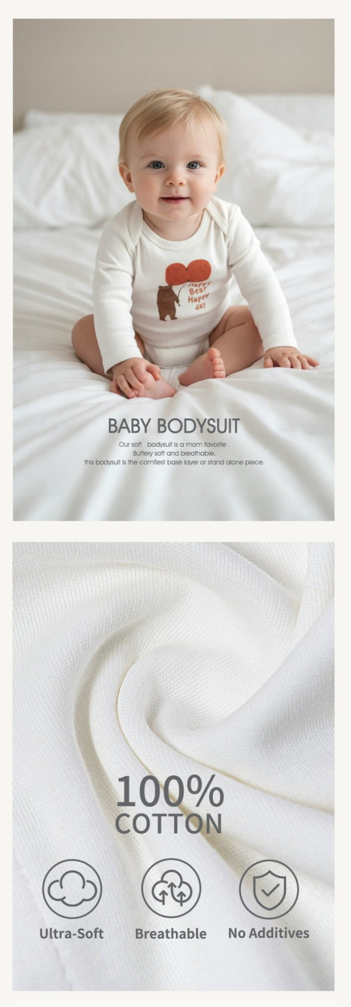 Baby Adorable Animal Print Design Bodysuit (5 Designs)