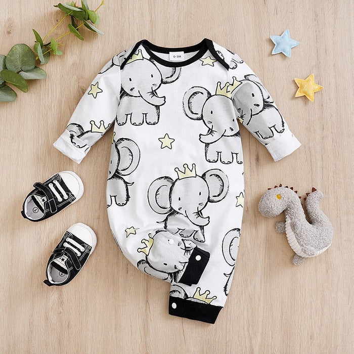 Baby Adorable Mixed Animals Print Jumpsuit (6 Designs)