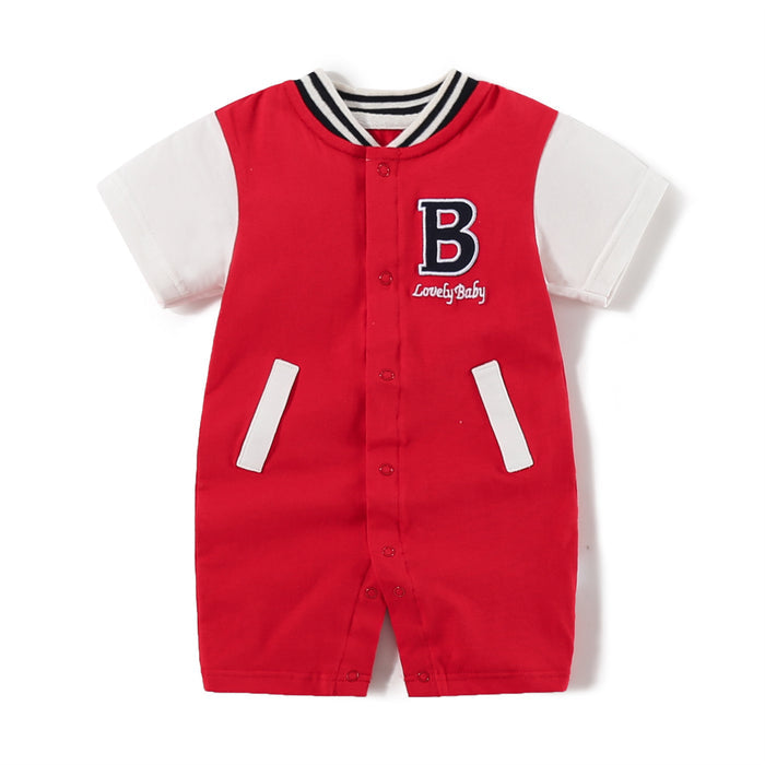 Baby Baseball Jersey Style Jumpsuit (2 Colors)