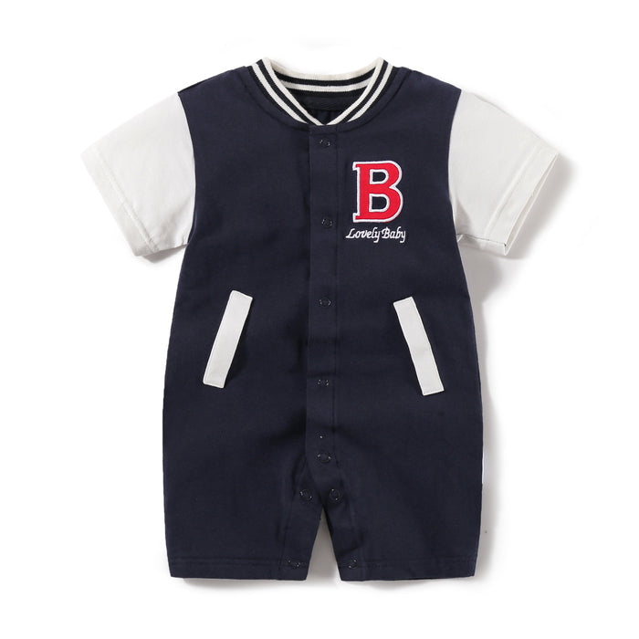 Baby Baseball Jersey Style Jumpsuit (2 Colors)