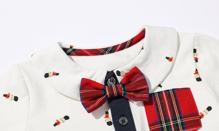 Baby Bear Prints with Bow Tie Jumpsuit
