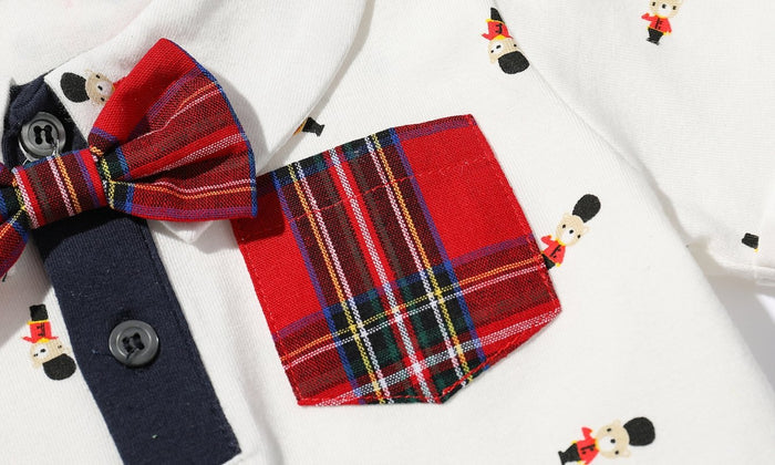 Baby Bear Prints with Bow Tie Jumpsuit