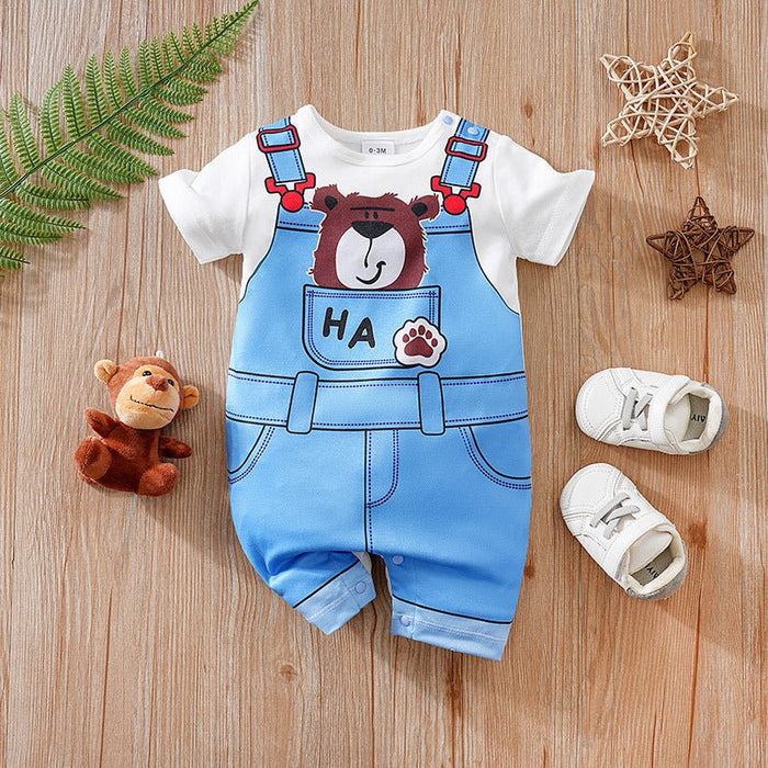 Baby Blue Mix Prints Jumpsuit (5 Designs)