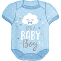 blue onesie it's a baby boy balloon