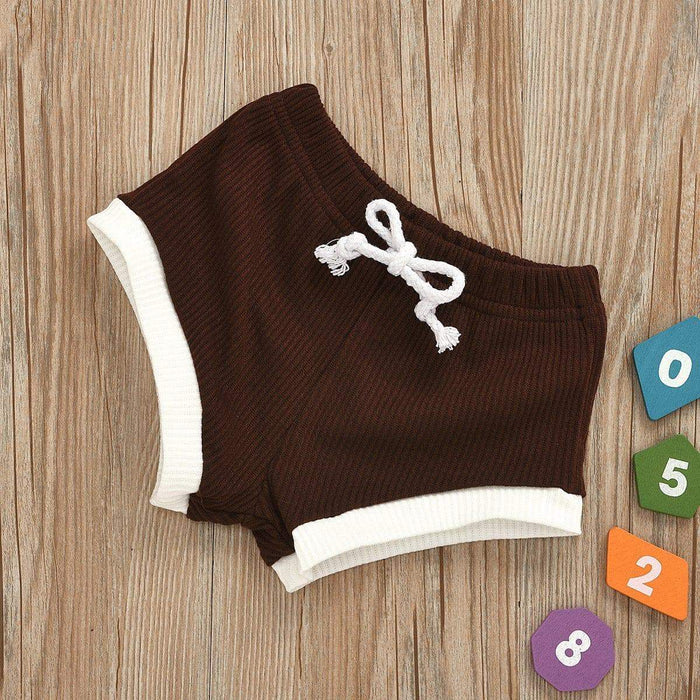 Baby Breathable Solid Top and Shorts Set