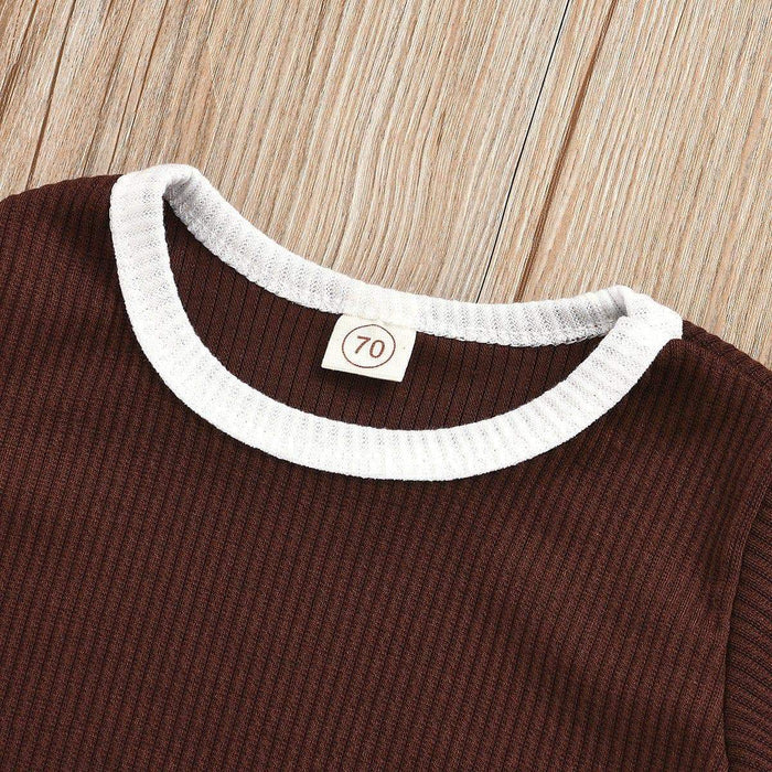Baby Breathable Solid Top and Shorts Set