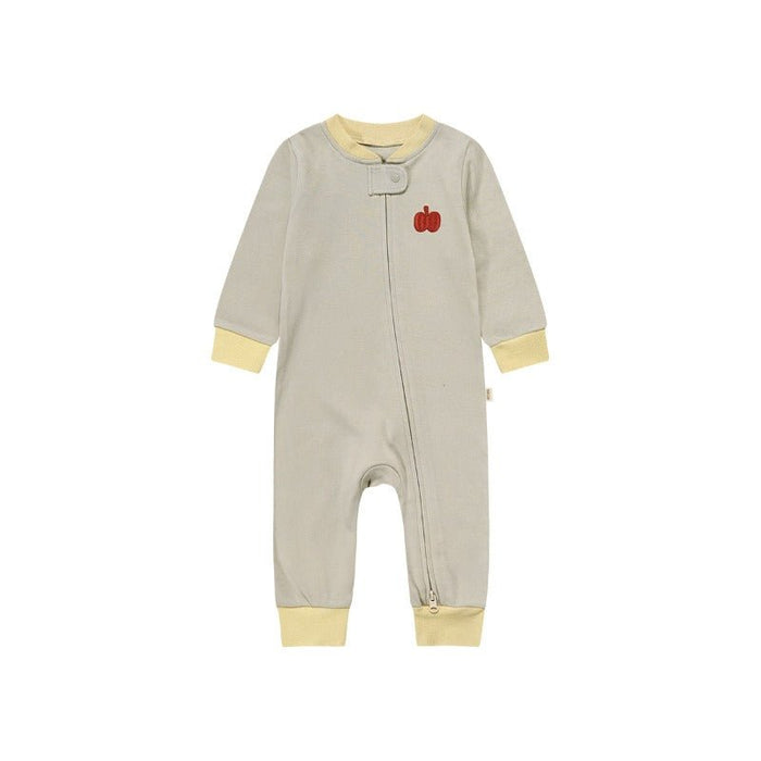 Baby Cartoon Butterfly and Apple Embroidery Design Jumpsuit (5 Designs)