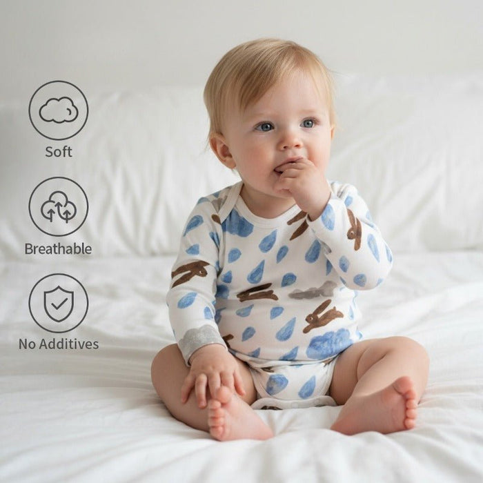 Baby Cloud and Rabbit Print Design Bodysuit (5 Designs)