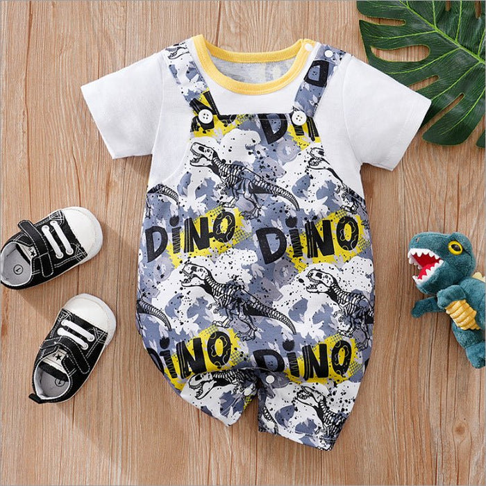 Baby Colorful Dino Patterns Jumpsuit (6 Designs)