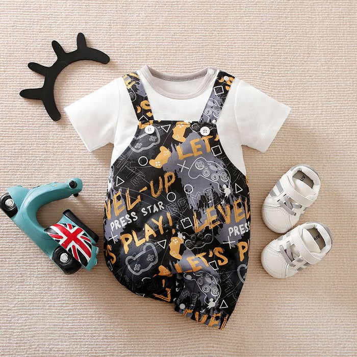 Baby Colorful Dino Patterns Jumpsuit (6 Designs)