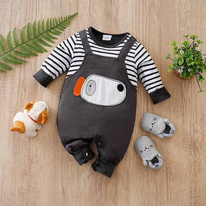 Baby Comfy Cartoon Animals and Cars Mixed Prints Jumpsuit (5 Designs)
