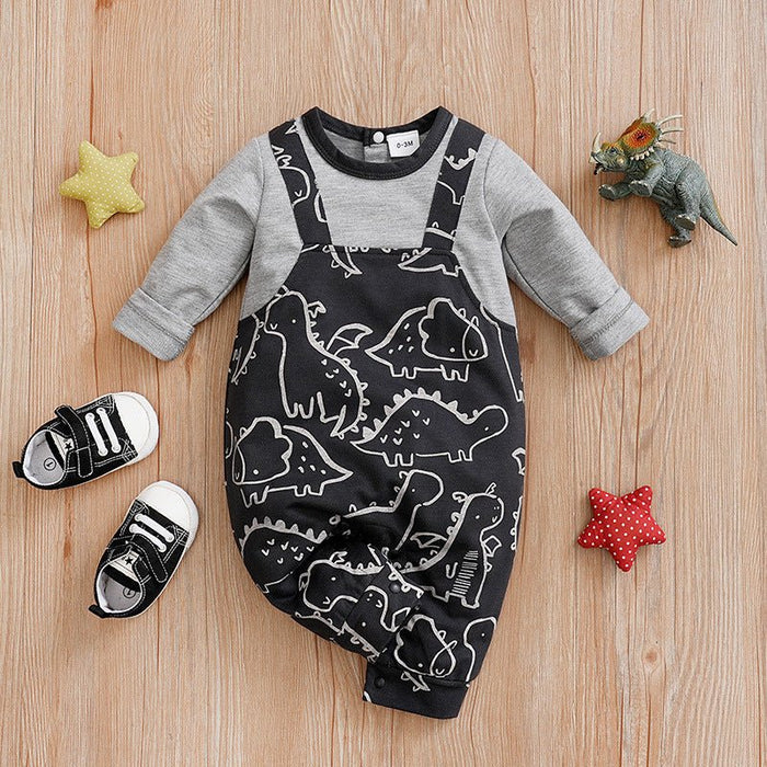 Baby Dinosaur and Bear Print Jumpsuit (6 Designs)