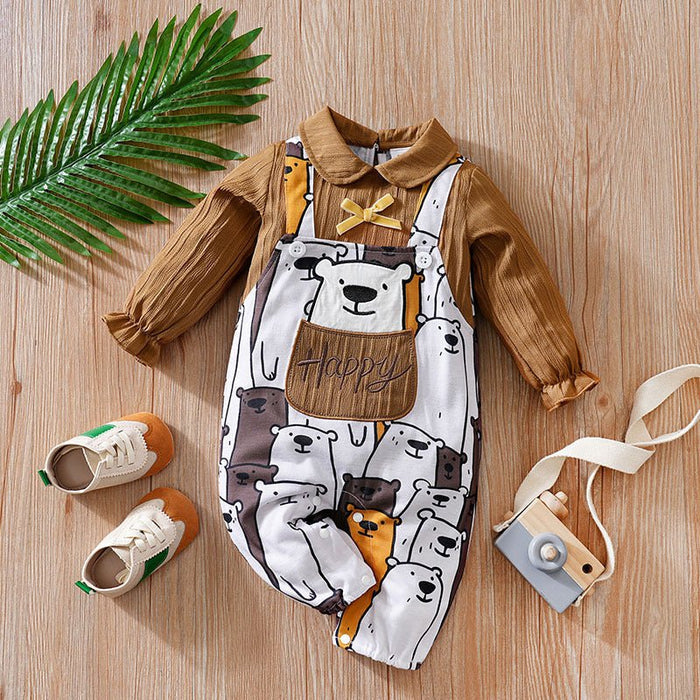 Baby Dinosaur and Bear Print Jumpsuit (6 Designs)