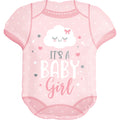 pink it's a baby girl onesie balloon
