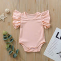 Baby Girl Ruffle Sleeves Casual Onesie (3 Colors)