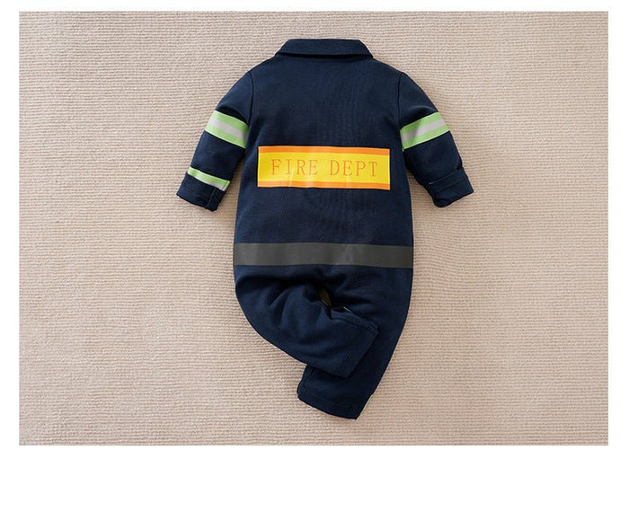 Baby I love Mommy and Firefighter Style Jumpsuit