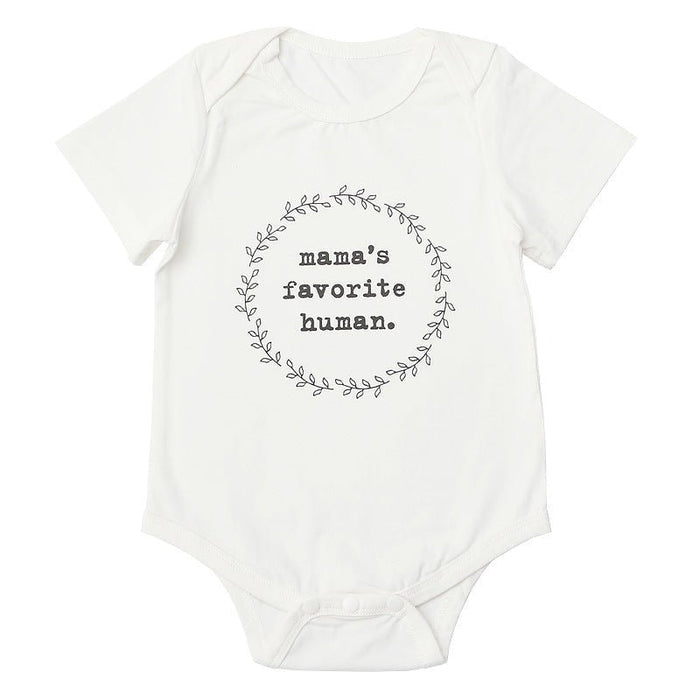 Baby Letter Print Short-sleeve Bodysuit Romper