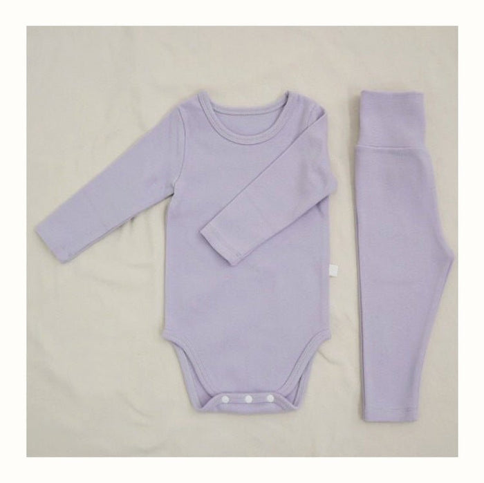Baby Long Sleeve Onesie and Matching Pants Set (9 Colors)