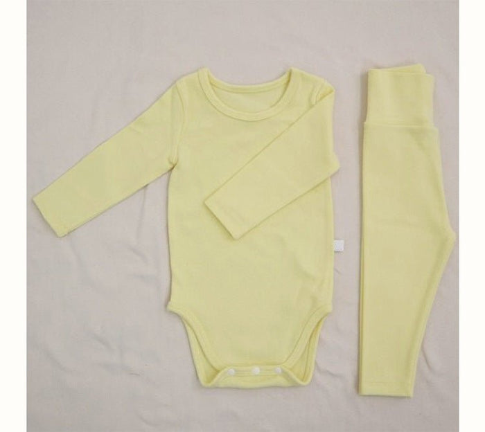 Baby Long Sleeve Onesie and Matching Pants Set (9 Colors)