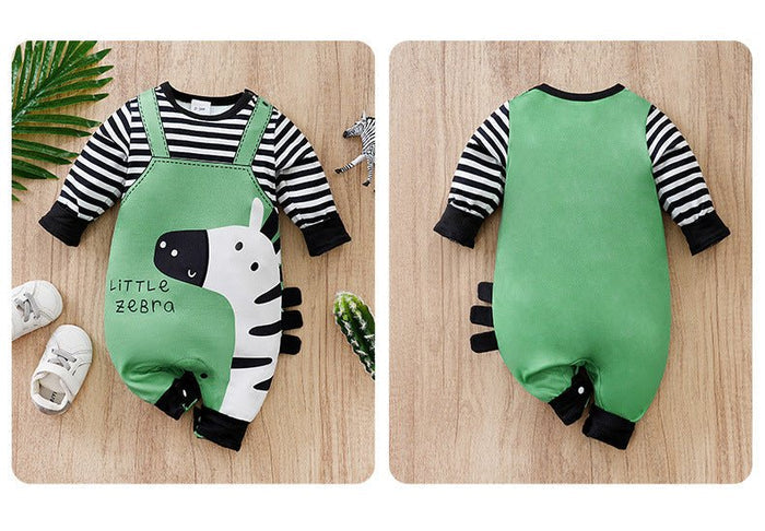 Baby Longsleeve Cute Animals Print Jumpsuit (6 Designs)