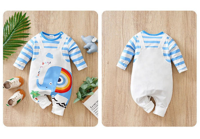 Baby Longsleeve Cute Animals Print Jumpsuit (6 Designs)
