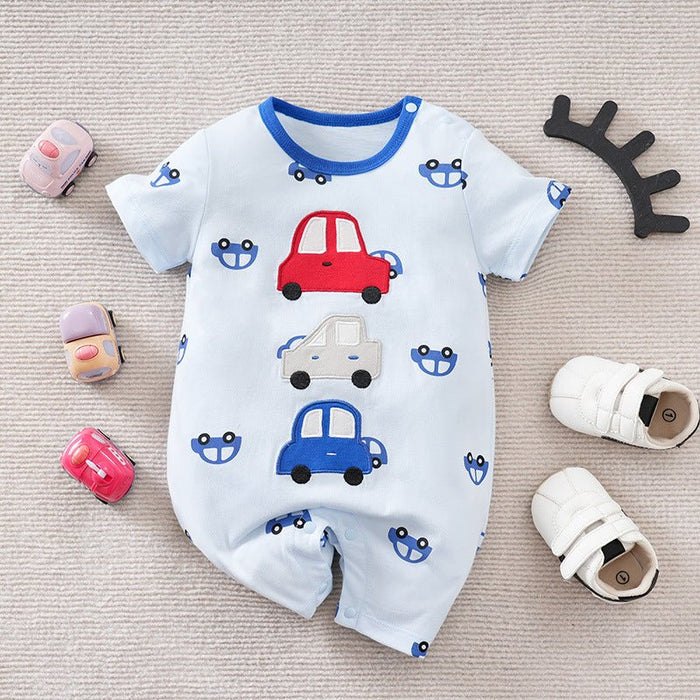 Baby Three Cars Embroidery Jumpsuit (3 Colors)