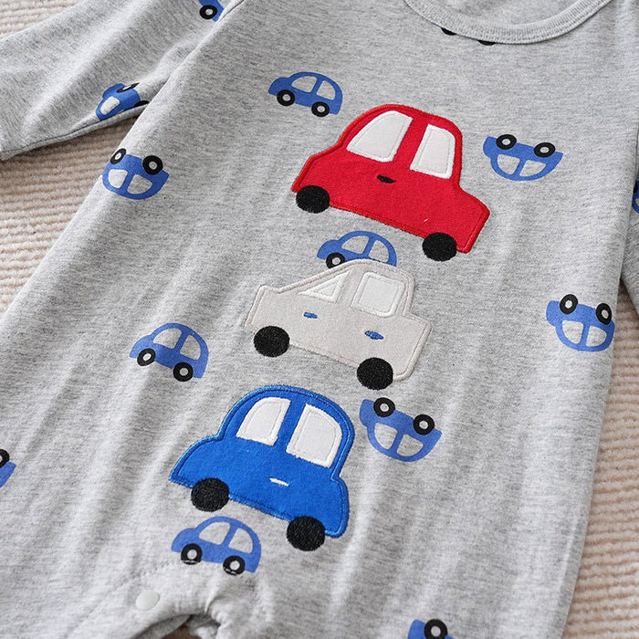Baby Three Cars Embroidery Jumpsuit (3 Colors)