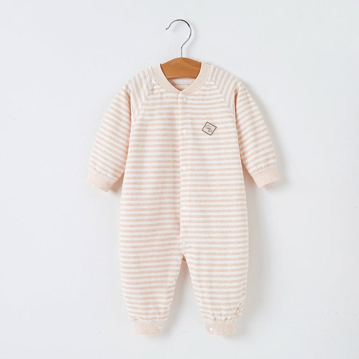 Baby's 100% Cotton Cozies Stripe Jumpsuit (4 Colors)