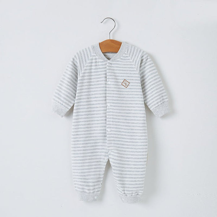 Baby's 100% Cotton Cozies Stripe Jumpsuit (4 Colors)