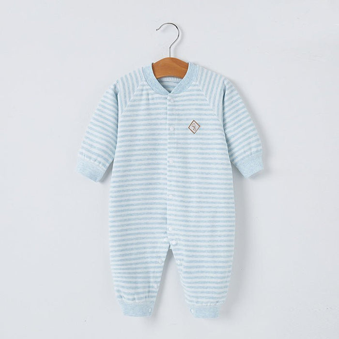 Baby's 100% Cotton Cozies Stripe Jumpsuit (4 Colors)