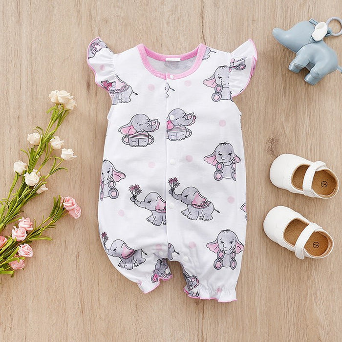 Baby's 11 Different Elephant Design One-Piece Jumpsuits