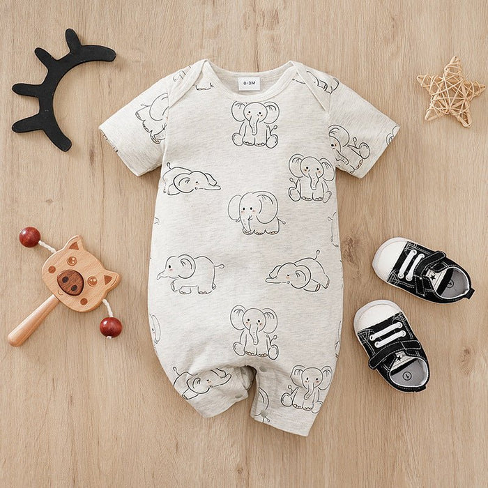 Baby's 11 Different Elephant Design One-Piece Jumpsuits