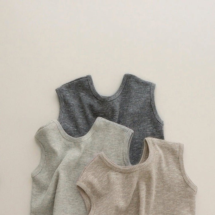 Baby's Cotton Tank Top with Shorts Set (3 Colors)